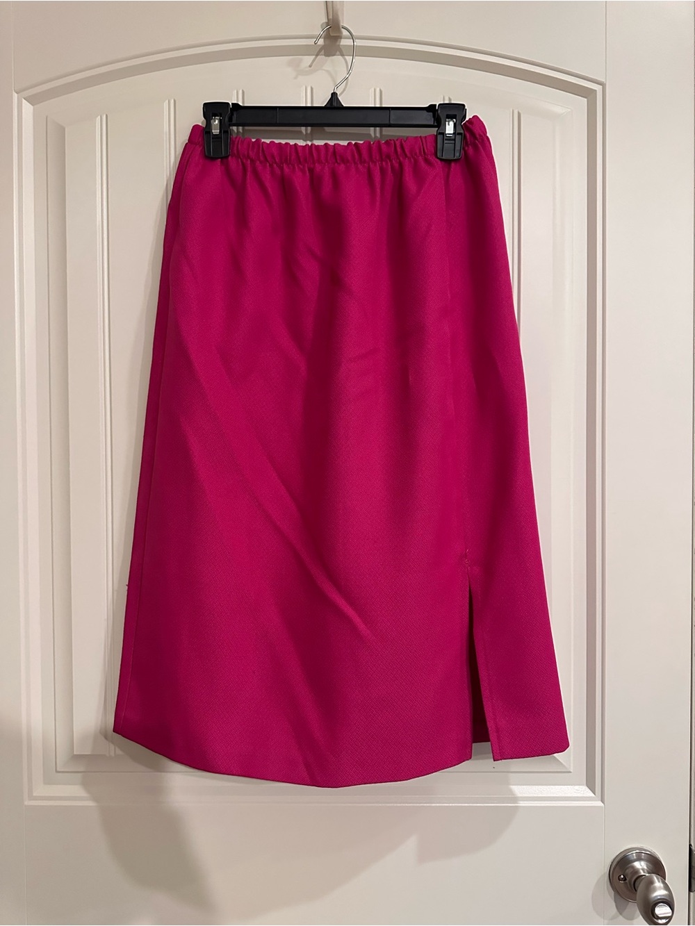 Women's Fuchsia Midi Skirt with Side Slit